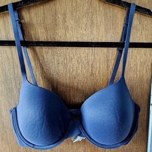 Calvin Klein F3837 Perfectly Modern Fit T Shirt Bra Navy 32D